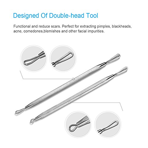 Breett 6 Stücke Mitesserentferner – Akneentferner Kit zur Behandlung jeder Gesichtsverunreinigungen & Verunstaltungen - 5