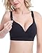 Cityone(TM)Women's Nylon Non-Padded Maternity Nursing Bra(M, Black)