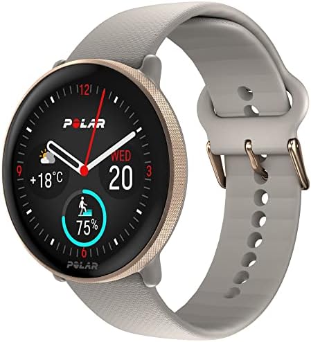 Polar Smartwatch con GPS per Fitness e Benessere, analisi del Sonno, Display AMOLED, Activity Tracker 24/7, allenamenti Personalizzati e Guida vocale in Tempo Reale, Greige Sand, S-L, Ignite 3