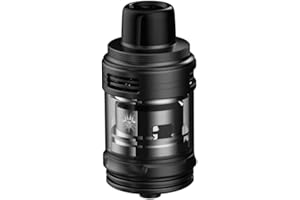 TVDC Voopoo Uforce-l Tank, Screw Cap Top Fill System, Stainless Steel And Pyrex Glass Construction. Triple Inlet Top Adjustable Airflow Control, 2ml Cartridge No Nicotine, (Black)