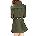 Hee Grand Women Wool Blends Double Breasted Long Sleeve Winter Coat Chinese L Green
