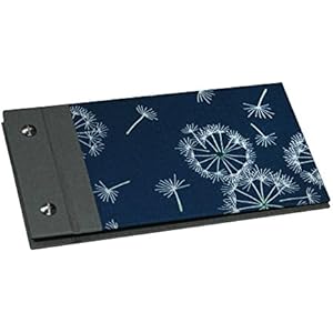 Fotoalbum Stoff Pusteblumen für Bilder in 9x13 cm mit schwarzen Seiten