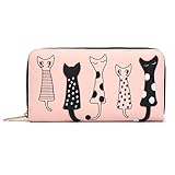 Comfortableness: Disposición clara y diseño del doble-doble se hace para que usted mantenga sus cosas organizadas bien y fácil de utilizar. Cartera de las mujeres cartera negra grande de las mujeres carteras de las mujeres rfid carteras de la mujer con las carpetas de las mujeres para las mujeres.