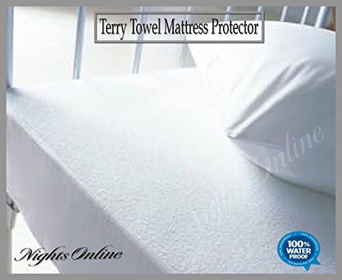 New Waterproof Terry Towel Mattress Protector, Fitted Sheet Cot Bed Size (60 x 120)