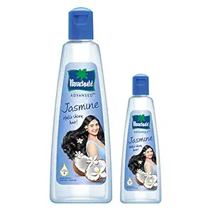Parachute Advansed Jasmine Coconut Hair Oil with Vitamin E for Healthy Shiny Hair, Non-sticky, 400ml + 90ml
