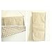 Linen/Cotton Fabric Wall Door Closet Hanging Storage Bag Books Organizational Back to School Office Bedroom Kitchen Rectangle 3 Pockets Home Organizer Gift ,11.8"W x 25.6"H (3 Pockets-Purple)