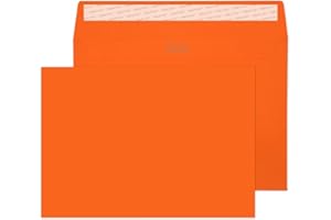 Blake Colour | sobres naranjas C5 (16.2 x 22.9cm) | 25 unidades | 120 g/m² | certifcado FSC y sostenible | tira autoadhesiva | sobres para invitaciones y manualidades | modelo 45305
