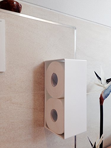 Toilettenpapierhalter Ersatzrollenhalter WC Bad Toilette weiß selbstklebend ohne bohren