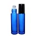 8 PCS 10ml Empty Blue Glass Aromatherapy Perfume Essential Oil Roller Bottles Roll On Bottle + 5 PCS 0.2ml Dropper
