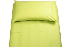 STORE SORRENTO Completo letto singolo Irge in cotone lenzuolo sopra,lenzuolo sotto,1 federa (Verde mela)