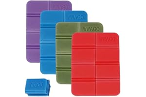 Estera de Asiento Impermeable Portátil, Cojín de Asiento Camping, XiXiRan 4 Piezas Estera Plegable, Aislamiento Térmico y a Prueba de Humedad, Ligero, para Acampar Caminatas Parque Picnic