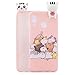 Produktbild Klar Clear Durchsichtiges Soft TPU Rubber Gummi für Huawei P30 Lite,Crystal Transparent Kreativ Niedliche Silikon Schutzhülle Flower Cartoon Cover Soft Ultra Dünn Kirstall Gel Guter Schutz