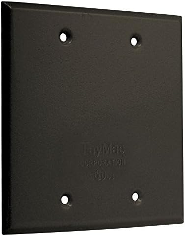 Hubbell-Bell BC200Z Weatherproof Metallic Device Cover, Blank, Two Gang, Bronze