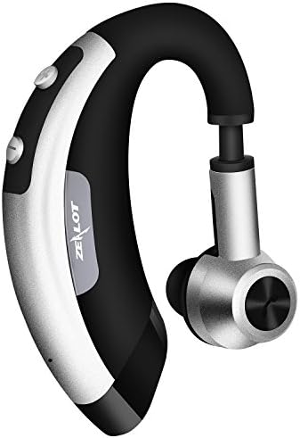 Bluetooth headset, ZEALOT 4.1 Hands Free Wireless Earpiece Sweatproof Noise Earphones Noise Cancelling In-ear Earbuds With Mic for iPhone and Android (Silver)