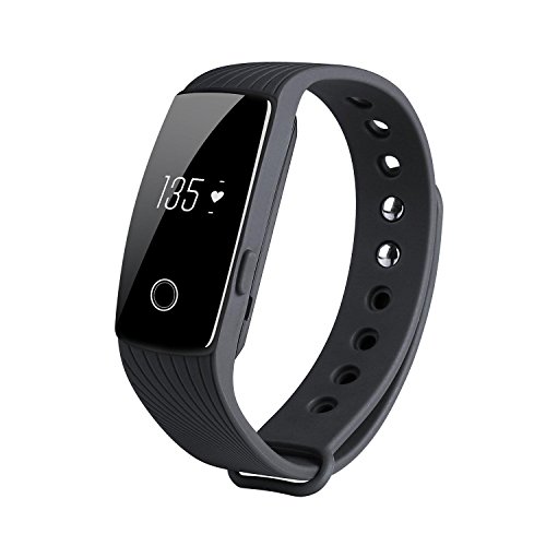KOBWA Fitness-Tracker-Herzfrequenz Fitnessarmband- Pulsuhr Aktivitätstracker Wasserdicht- Smart Bracelet - Smartwatch für Android Smartphone und IPhone IOS,Schrittzähler, Kalorienzähler, Schlaf-Monitor,Push-Message und Anrufer - ID Benachrichtigung