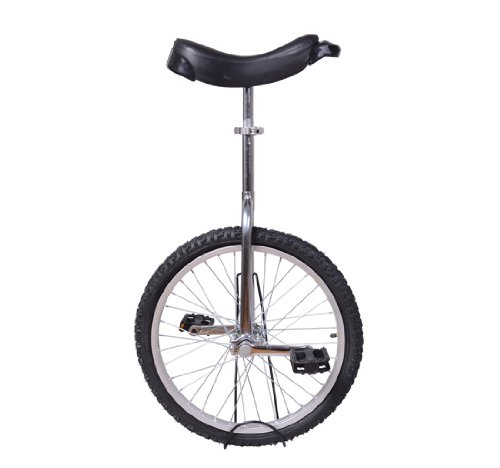 Velo 1 Roue Cirque jonglage monocycle Artiste 20 Pouces Mono Roue Argent-Noir