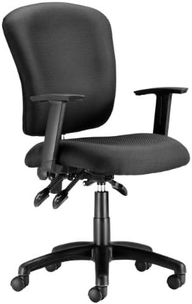 Chairs For Offices 130026BK Ergonomic Computer Office Chair Lumbar Support Pad and Arms Black Free 3 day Delivery