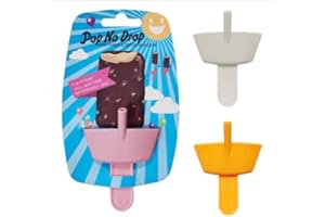 HUGFADS 3er Set Tropffreie Eis am Stiel-Halter für Kinder aus Silikon mit Strohhalm, BPA-frei und leicht zu reinigen, Popsicle Holder für Kleinkinder