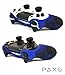 Produktbild 2 x PAXO PS4 Silikon Schutzhülle in blau-schwarz / Playstation 4 Controller Sleeve Bundle
