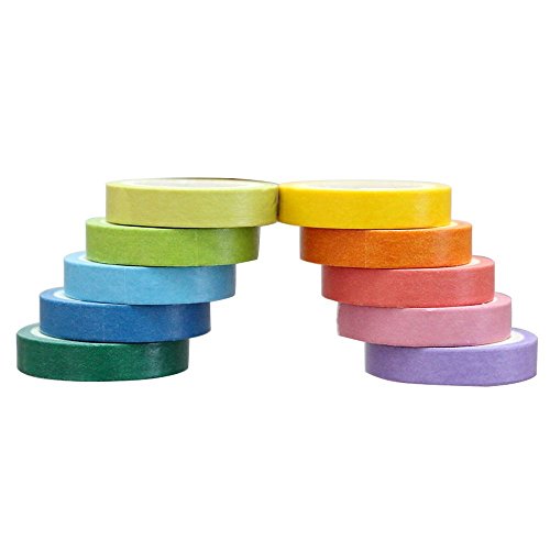 10Rollos Westeng Pegatinas Cintas Decorativas Washi Tape Arco Iris Rollos De Manualidades DIY Papel Cintas Adhesivas 10Rollos Westeng Pegatinas Cintas Decorativas Washi Tape Arco Iris Rollos De Manualidades DIY Papel Cintas Adhesivas