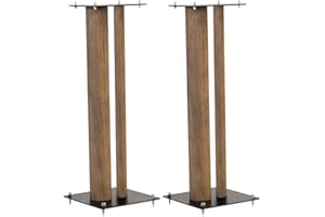 Norstone Support de Haut-Parleur Stylum Stable, en métal, Charge jusqu'à 50 kg, Prix par Paire (Stylum 2 (60 cm), chêne (décor)