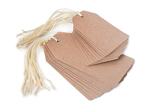 Geschenkanhänger, 20 Stück, aus Kraftpapier