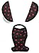 BELTS PADS SHOULDER STRAP AND CROTCH COVER fits MAXI COSI Cabriofix Cabrio car seat