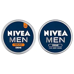 NIVEA Men Creme, Dark Spot Reduction Cream, 75ml & NIVEA Men Moisturiser, Cream, 75ml