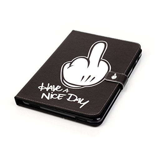 Samsung Galaxy Tab A 10.1 Hülle,Galaxy Tab A 10.1 (2016) Ledertasche Smart Cover,Ekakashop Bunt Muster Painting Finger Flip Magnetverschluss PU Leder Wallet Case Kunstleder Etui Schale Ständer Tasche Etui Schutzfolie mit Einstellbarem Blickwinkel Schutzhülle und Kreditkarte Card Holder Slot für Samsung Galaxy Tab A 10.1 Zoll (2016 Version SM-T580N SM-T585N) + 1x Kostenlos Ständer (Farbe zufällig) - 5