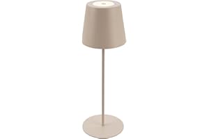 ‎BRILONER BRILONER - Lampa stołowa LED bezprzewodowa, ściemniana, regulowana wysokość, lampka nocna i do czytania, akumulatorowa, 36x10,5 cm, beżowy – praktyczne i eleganckie światło