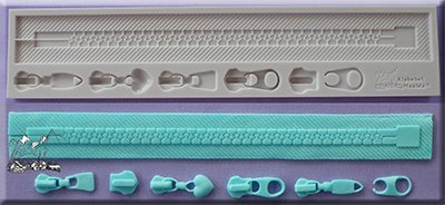 Alphabet Moulds Backform Reißverschluss Xip A mit Schiebegriffen, für Tortendekorationen, Zuckerguss, Schokolade, Aufsätze