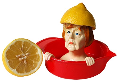 Zitronenpresse “Angie“ aus stabilem Gießharz, handbemalt, lebensmittelechten Farben – Squeeze it! Ø 12 cm, Höhe 10 cm • 40580 “Angele Markel Zitronenpresse“ von Inkognito • Künstler: • Weihnachtliches • Küche & Frühstück • Haushalt • Dies + Das - 2