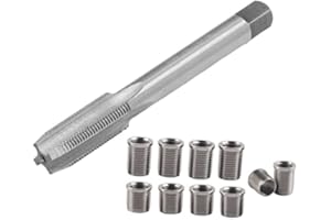 TBEST Réparation de Bougie D'allumage 10 X 1, Kit de Réparation de Filetage de Bougie D'allumage M10 X 1,00, Outil de Réparation de Filetage de Bougie D'allumage M10 X 1,0 Boulon + M12
