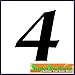Produktbild XL Selbstklebende Hausnummer "4" /schwarz/ 20 cm hoch/ - Kleben statt Bohren, Aufkleber für den Aussenbereich, Ziffer, Zahlen Zahlen Vinyl Mülltonne Boot Ziffer Sticker Nummer Aufkleber - 60 Farben zur Auswahl Hausnummernleuchte