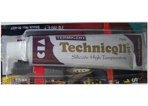 HIGH TEMPERATURE 1200'C ADHESIVE GLUE FOR EXHAUST FIREPLACE OVENS COLLECTORS 70 ml new by Technicqll