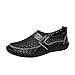 Produktbild Yogogo Herren Schuhe Flach Rutschfeste Atmungsaktive Wave Slacker Mesh Pedale Schuhe Wandern Sneakers Chelsea Stiefel Arbeits Stiefel Laufschuhe Wasserdicht Schwarz Weiß Gym Running Fitness