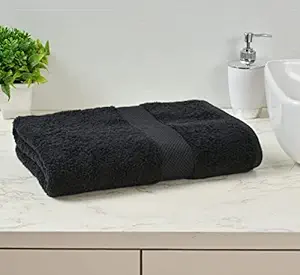 Ultica Fab 450 GSM 100% Cotton Hand Towels | Gym and Workout Towel for Men and Women | Soft and Highly Absorbent Towels for Salon Spa, Kids 50 x 100 cm, Black