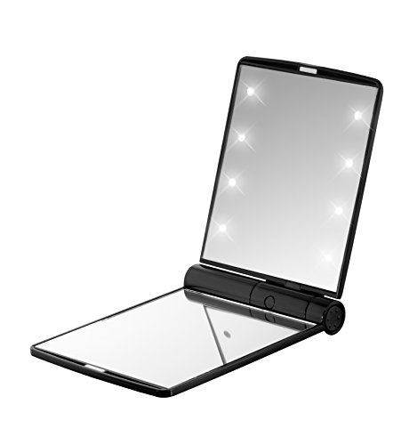 FLO Celebrity 2X Magnification LED Mirror, Black