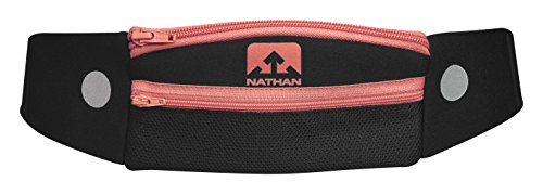 Nathan 5k Running Fitness Belt, Black/Coral, One Size
