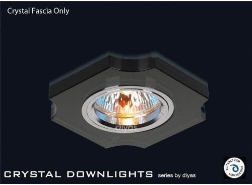 Black Crystal Concave Corner Downlight (Rim Only)
