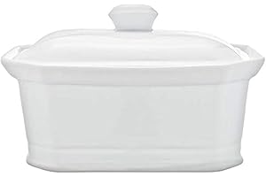 Cosy & Trendy RH46635 Terrine Pâté à couvercle, Porcelaine - Blanc - 1L