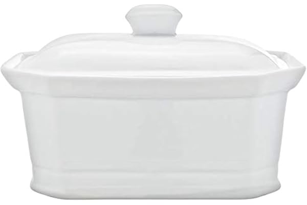 Cosy & Trendy Terrine Pâté à Couvercle RH46635, Porcelaine Blanc 1L