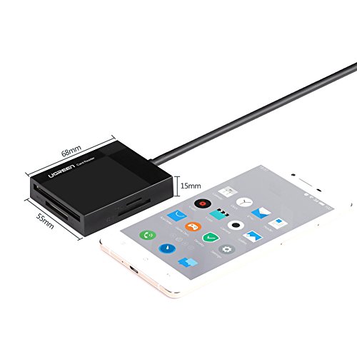 UGREEN USB 3 0 Lector de Tarjeta M  ltiple Leer Simult  neamente 4 en 1 con OTG 5 Gbps  para Tarjetas TF SD SDXC SDHC MMC CFI Ultra II CF Extreme CF MS  Compatible con Windows10  8 7  XP  iMac y Linux