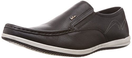 Lee Cooper Men's Black Leather Loafers and Mocassins - 6...