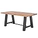 Produktbild Esstisch Esszimmertisch Tisch Laval 180x90 cm, Design Industrie-Stil, Massivholz Holz Eiche massiv, Gestell Metall