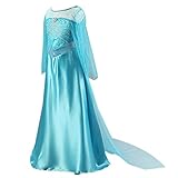 Moin Mädchen Prinzessin Kostüm Pailetten Karneval Verkleidung Party Cosplay Weinachten Halloween Fest Faschingkostüm - 