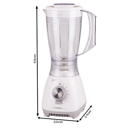 TZS First Austria – Standmixer mit 4 Klingen | 1,5 L | 4 Geschwindigkeitsstufen | Pulse Funktion | Standmixer für Babynahrung | Smoothie Maker Eiweißshakes | Shake | Blender | Mixer | weiß | BPA frei - 5