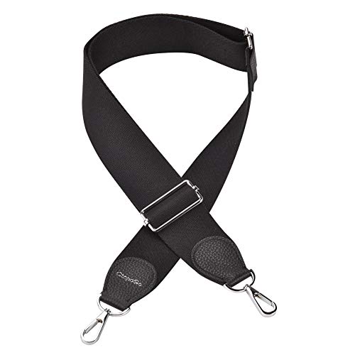 Preisvergleich Produktbild CtopoGo Universal Ersatz Schultergurt Abnehmbarer weicher, gepolsterter verstellbarer Gürtel mit Metall-Drehhaken für Gepäck Duffel Bag Laptop für Gepäck Computertaschen (Schwarz)