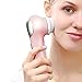KINGDOMCARES Ultrasonic Waterproof Facial Cleansing Brush Rechargeable Exfoliating Microdermabrasion Face Brush Deep Cleaning Skin and Body Scrubbing Facial Massager with 3 Speeds 2 Brush Heads Pink