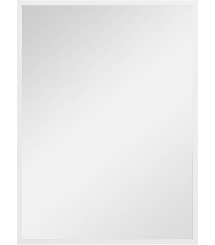 Miroir Mural Rectangulaire HOMCOM 50x70 Cm - Cadre Aluminium Or, Idéal Salle De Bain Et Toutes Pièces